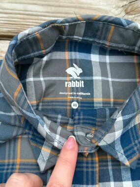 Rabbit Plaid Flannel womens XS Gorpcore Outdoor Hiking Cottagecore Top 3290